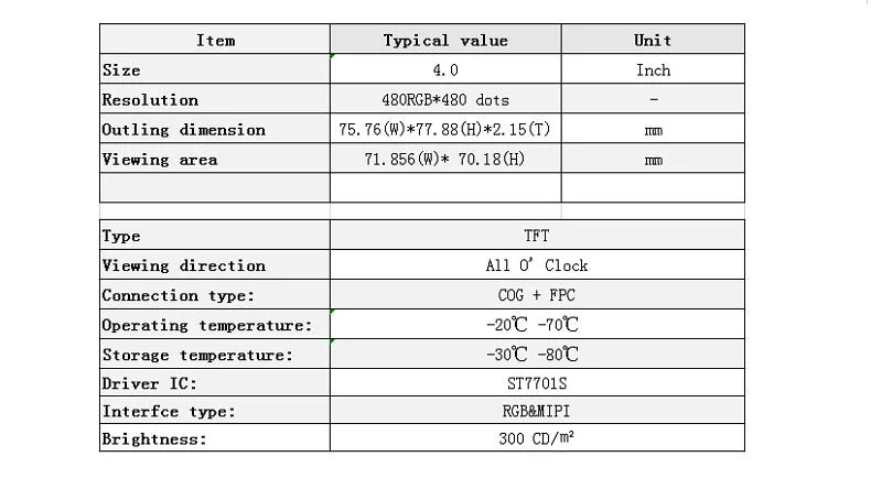 3.95 Inch Smart Home Display Square Screen China Factory Square Display